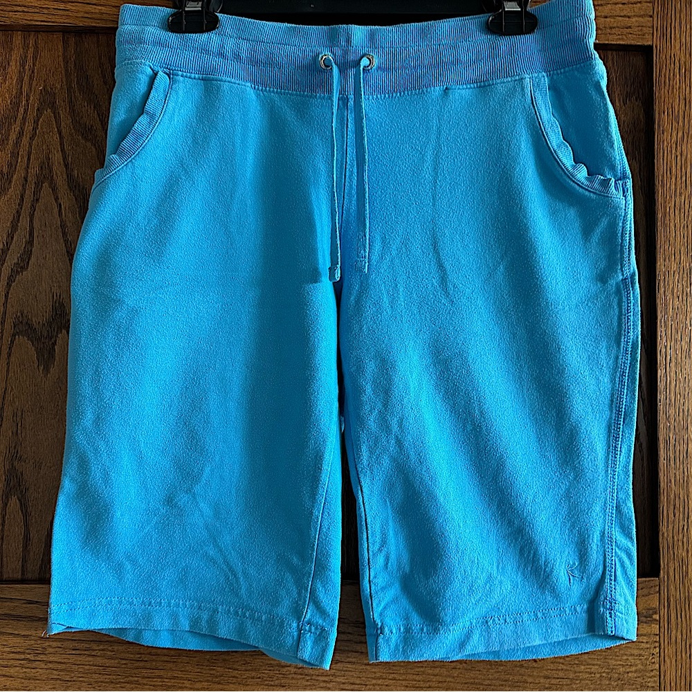 2/$15 - Danskin Now - Bermuda length sweat-shorts 
Size Small (4-6) Bright blue